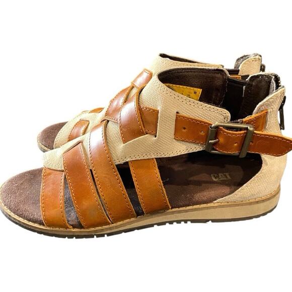 CATERPILLAR CAT Sunswept Gladiator Sandals Womens 5 Tan Gorpcore Utility Outdoor - Picture 3 of 10